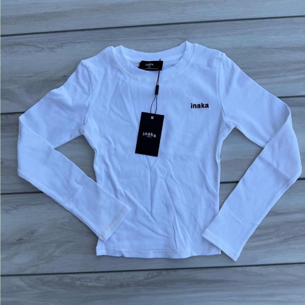 Inaka Basic Ribbed LS White Small NWT IN PACKAGE - Picture 4 of 9